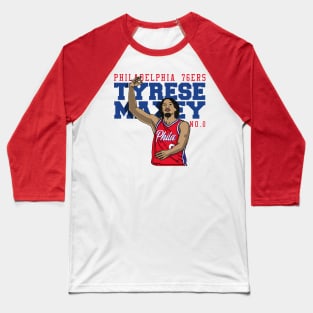 Tyrese Maxey Comic Style Baseball T-Shirt